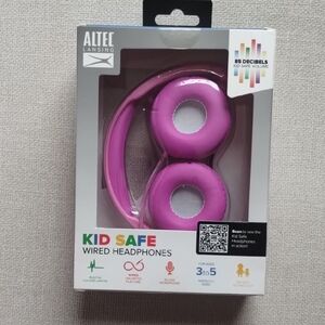 Pink Kid Safe Wired Headphones